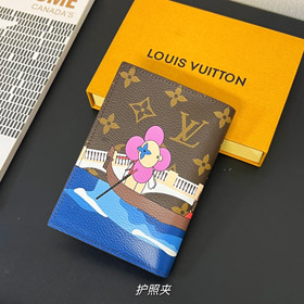 Louis Vuitton lv letter pattern passport holder-3530